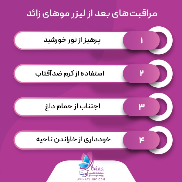 اقدامات لازم لیزر موهای زائد