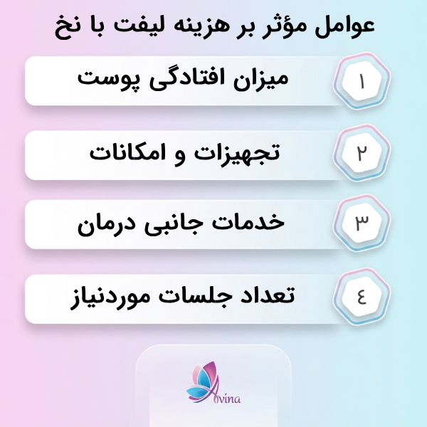 هزینه لیفت با نخ در عظیمیه به چه عواملی بستگی دارد؟